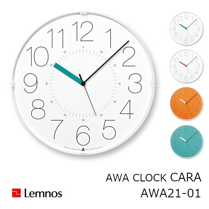 タカタレムノス lemnos 飾りつけ時辰儀CARA ハラ AWA21-01φ320×d55粍 820g［レムノス 掛時計 沖縄・北海道送りとどける不可 新遣りくち/電磁波時辰儀ではございません ]