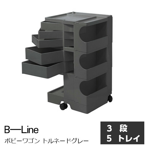 楽天市場】ビーラインボビーワゴン2段3トレイブラック[沖縄・北海道
