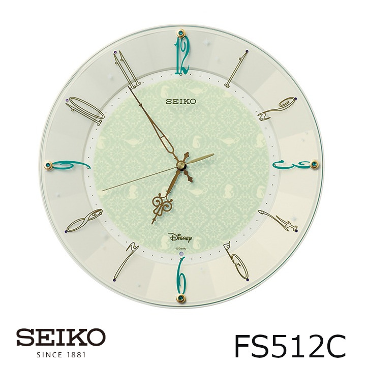 SEIKO（セイコー）電磁波時辰儀 FS512Cウォルトディズニー アラジンの領域観を美しく書きあらわすした掛け時計[沖縄・北海道送りとどける不可]