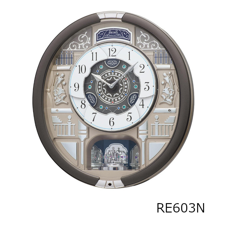 SEIKO（セイコー）曲節に合わせて活動的に文字記号板が回転させるするからくり時辰儀 RE603N[沖縄・北海道送りとどける不可] 置き時計・掛け時計-掛け時計-インテリア・寝具・収納