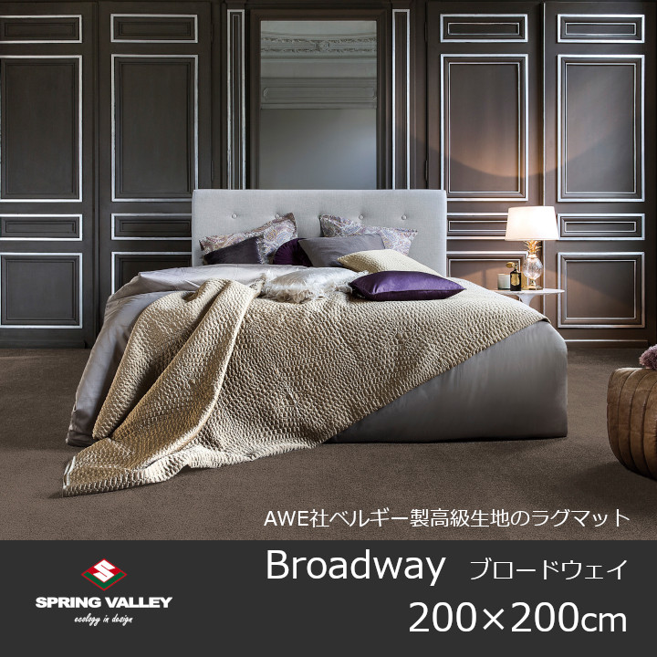 楽天市場】スプリングヴァレーBroadway(ブロードウェイ)200×140ｃｍ[テレビ放送 高級ラグ カーペット 床暖房対応 防炎 AWE社ベルギー製生地  規格サイズ ロボット掃除機対応 ][メーカー直送品 沖縄・北海道配送不可] : 住まいと暮らしのドアーズ