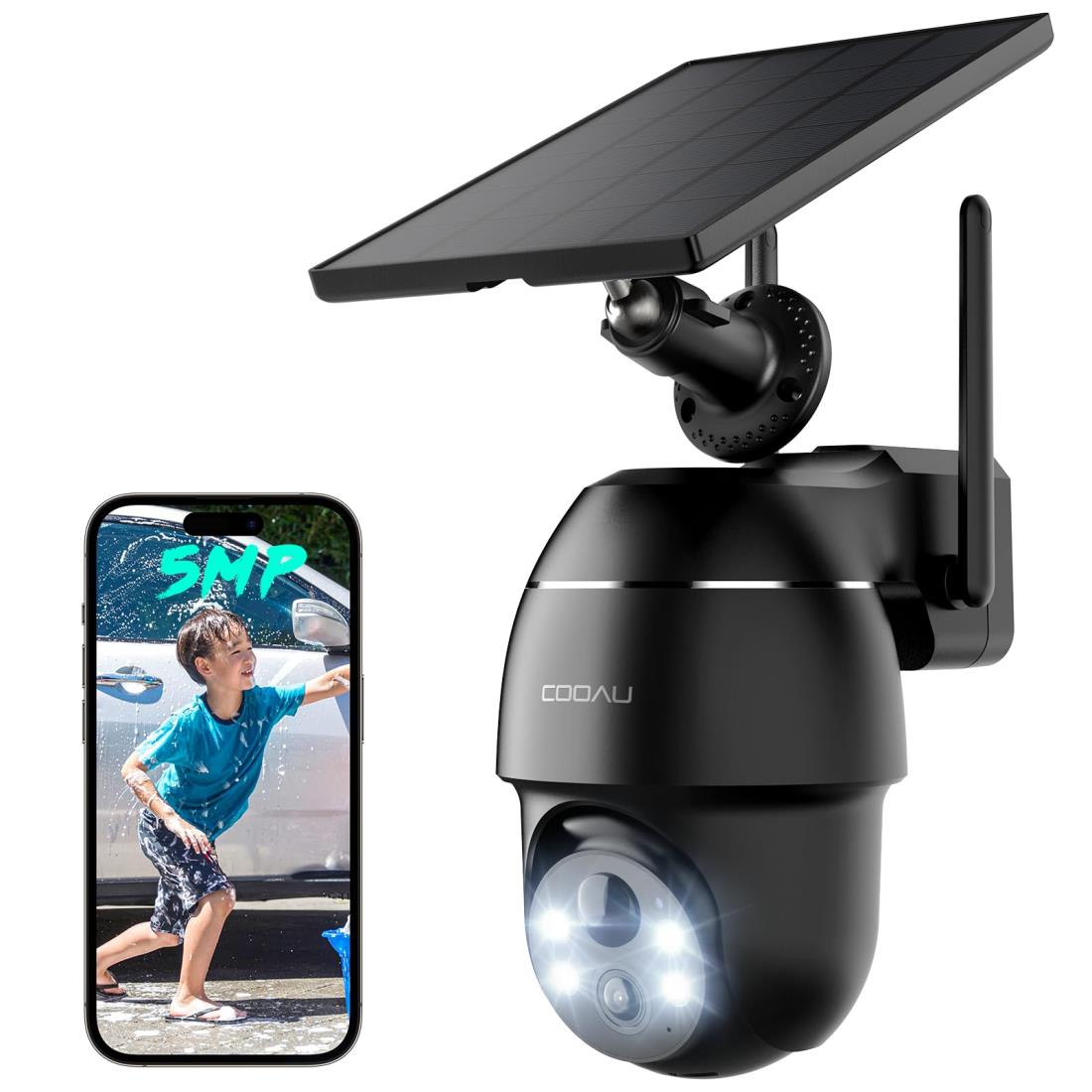 新品 防犯カメラ 屋外 ソーラー 監視カメラ 1080P 完全無線 暗視 太陽光 オンロード(OnLord) センサーライト 防犯カメラ型 ブラック 屋外