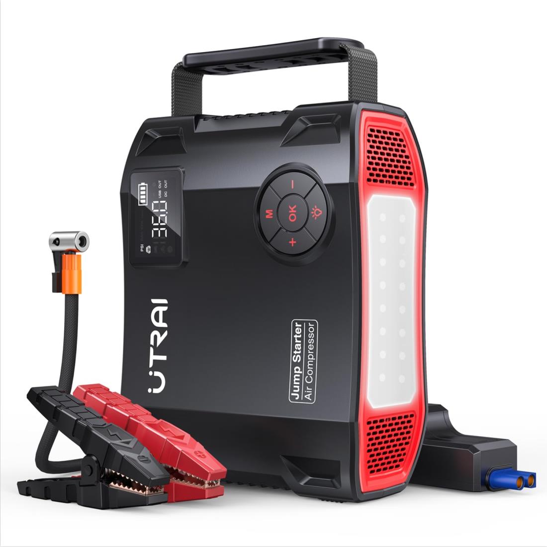 楽天市場】UTRAI ジャンプスターター 27000mAh 電動空気入れ