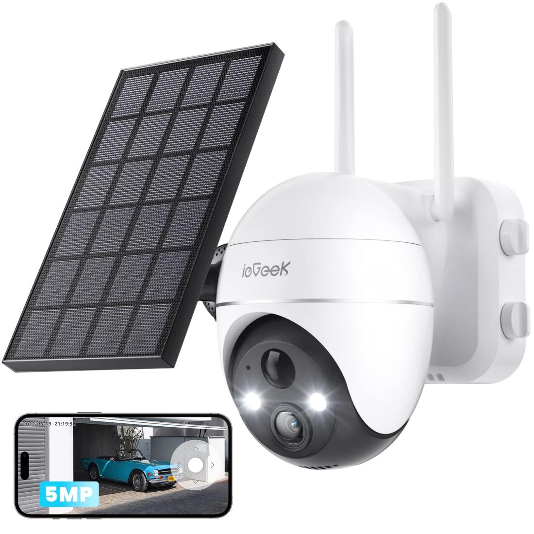 2025最新　ieGeek 防犯カメラ 屋外 ソーラー　ワイヤレス　値下げ中 Amazon.co.jp: 【 2025 ソーラーパネル一体型・高効率充電