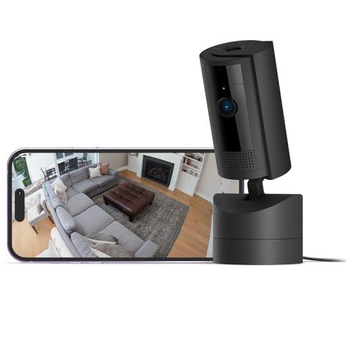 【New】Ring 首振り機能付きインドアカム | 左右360° 上下169° パンチルト、屋内用防犯カメラ | Pan-Tilt Indoor Cam ブラック画像