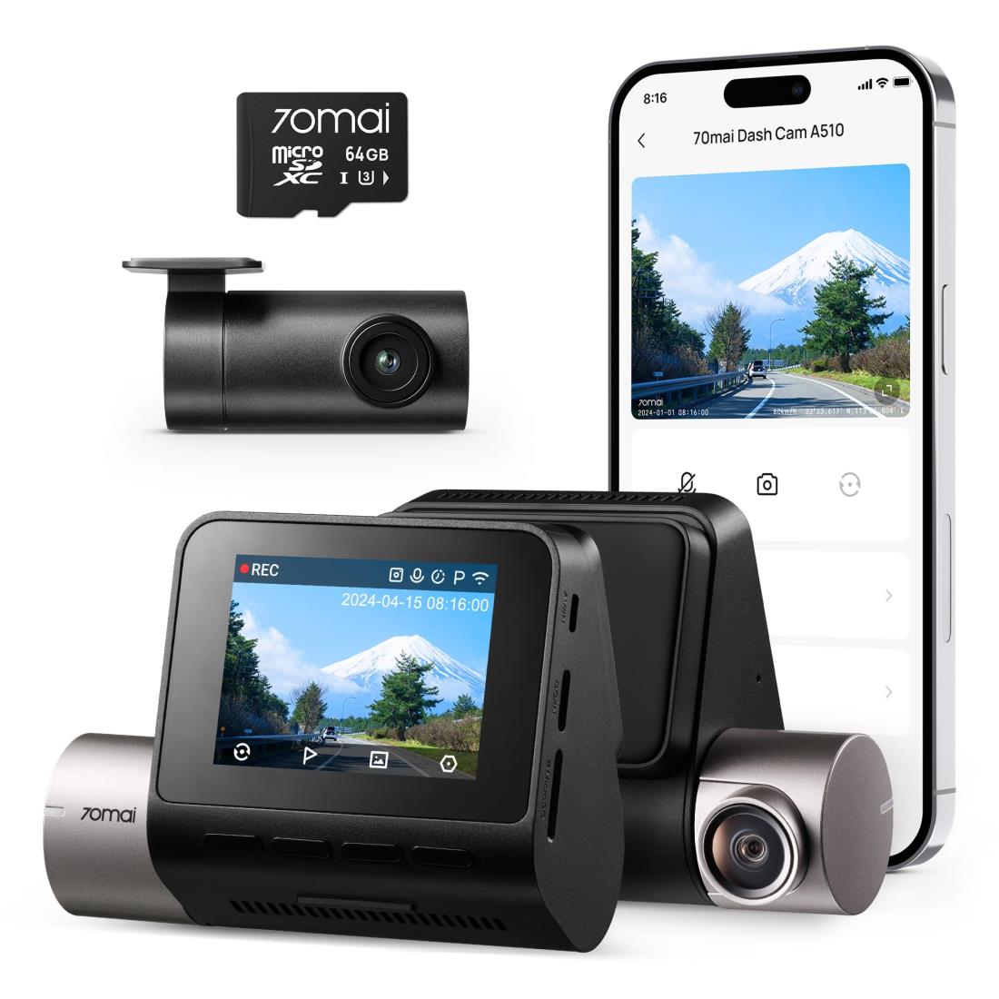 ★未開封品★70mai Dash Cam A510 Set ドライブレコーダー 20240906204257_92_1.jpg