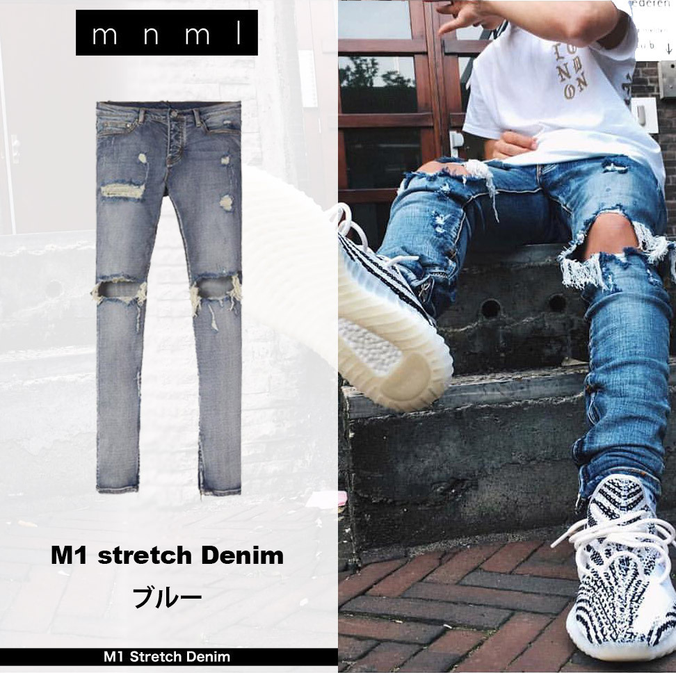 ミニマル（mnml） M1 伸ばすこと ジーンズ 不都合 裾ジップ スキニー 05080 ズボン・パンツ-メンズファッション