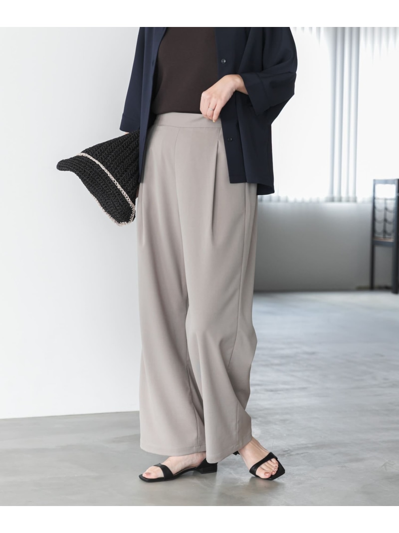 『UR TECH』完声/涼フロントタックEZパンツ URBAN RESEARCH DOORS アーバンリサーチドアーズ パンツ その他のパンツ ベージュ ネイビー【送料無料】[ Fashion]