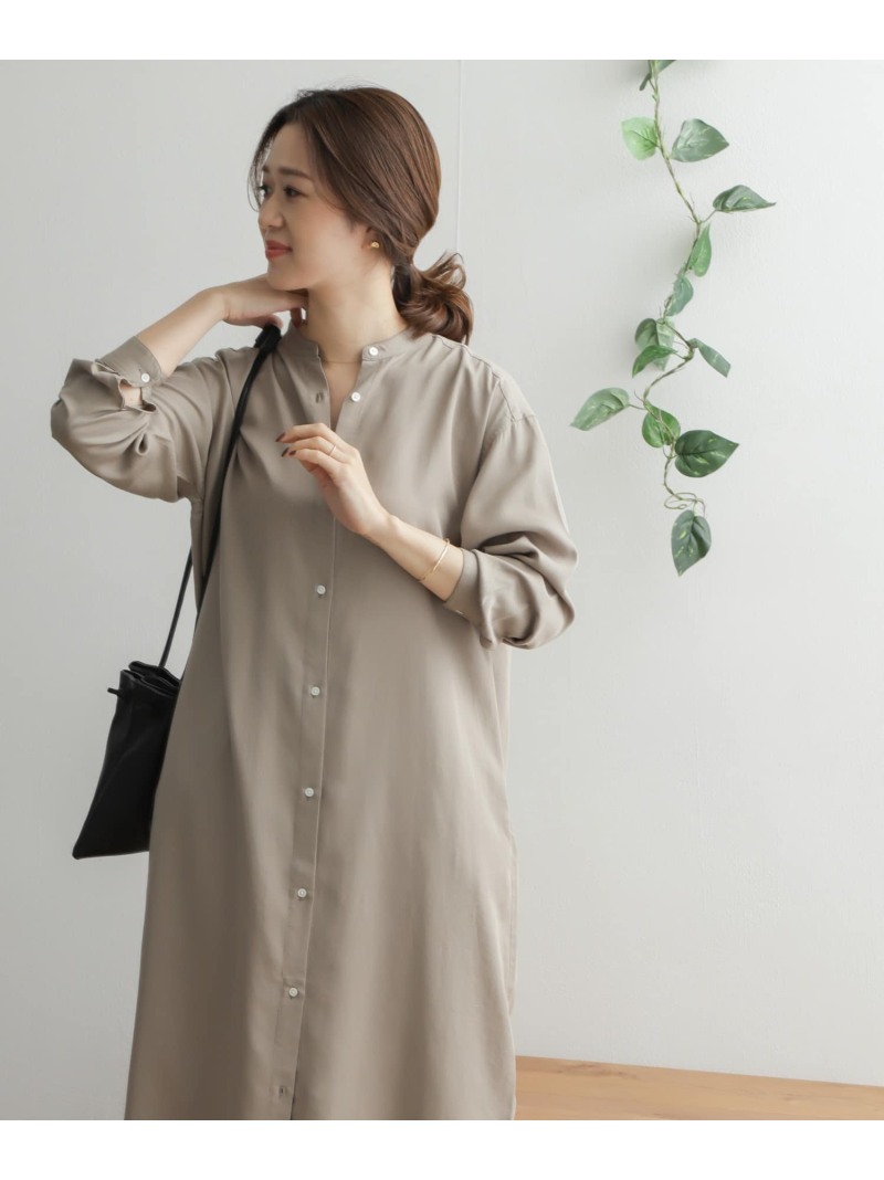 楽天市場 Sale 40 Off リヨセルスタンドカラーシャツワンピ Doors アーバンリサーチドアーズ ワンピース ワンピースその他 ブラウン グレー カーキ Rba E 送料無料 Rakuten Fashion Urban Research Doors ドアーズ