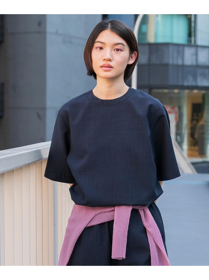 『UR TECH DRYLUXE』ハイツイストプルオーバー EKAL アーバンリサーチドアーズ トップス カットソー・Tシャツ ブルー ネイビー グレー【先行予約】*【送料無料】[ Fashion]