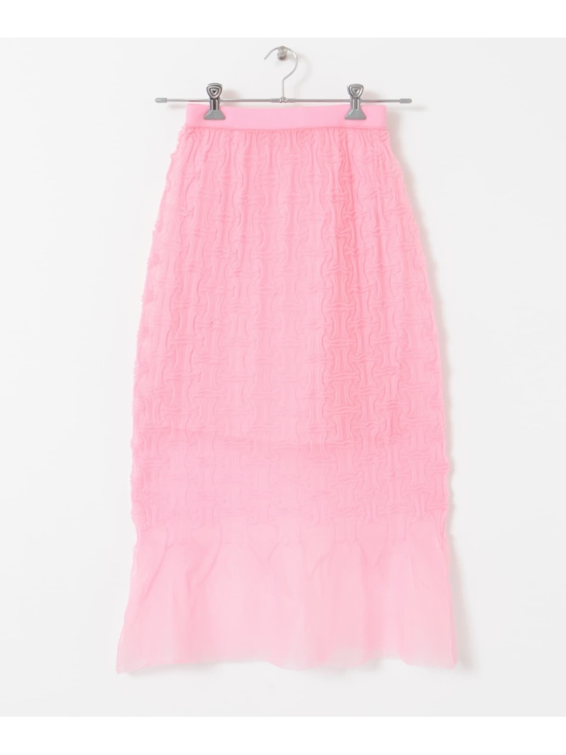 【SALE／40%OFF】OPEN SESAME CLUB sheerlattice skirt URBAN RESEARCH DOORS アーバンリサーチドアーズ スカート その他のスカート ピンク ブラック【RBA_E】【送料無料】[ Fashion]