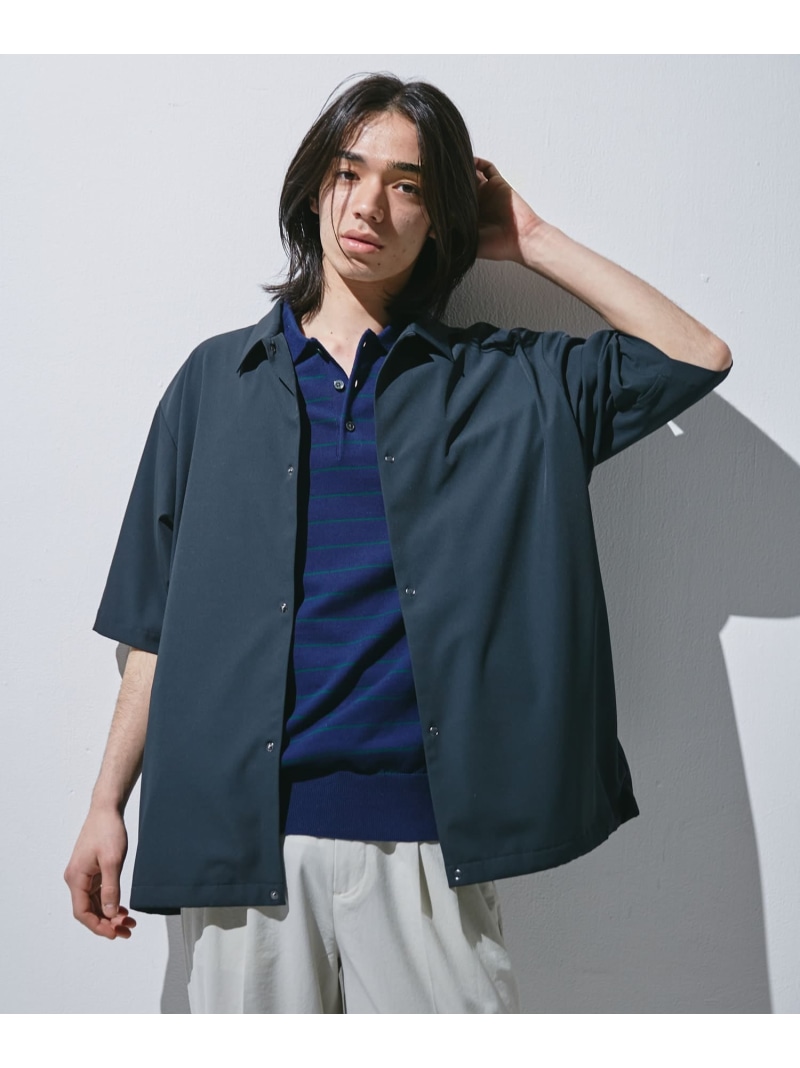 『UR TECH』サマシェア ショートスリーブシャツカーディガン URBAN RESEARCH DOORS アーバンリサーチドアーズ トップス カーディガン グリーン グレー ブラック【送料無料】[ Fashion]