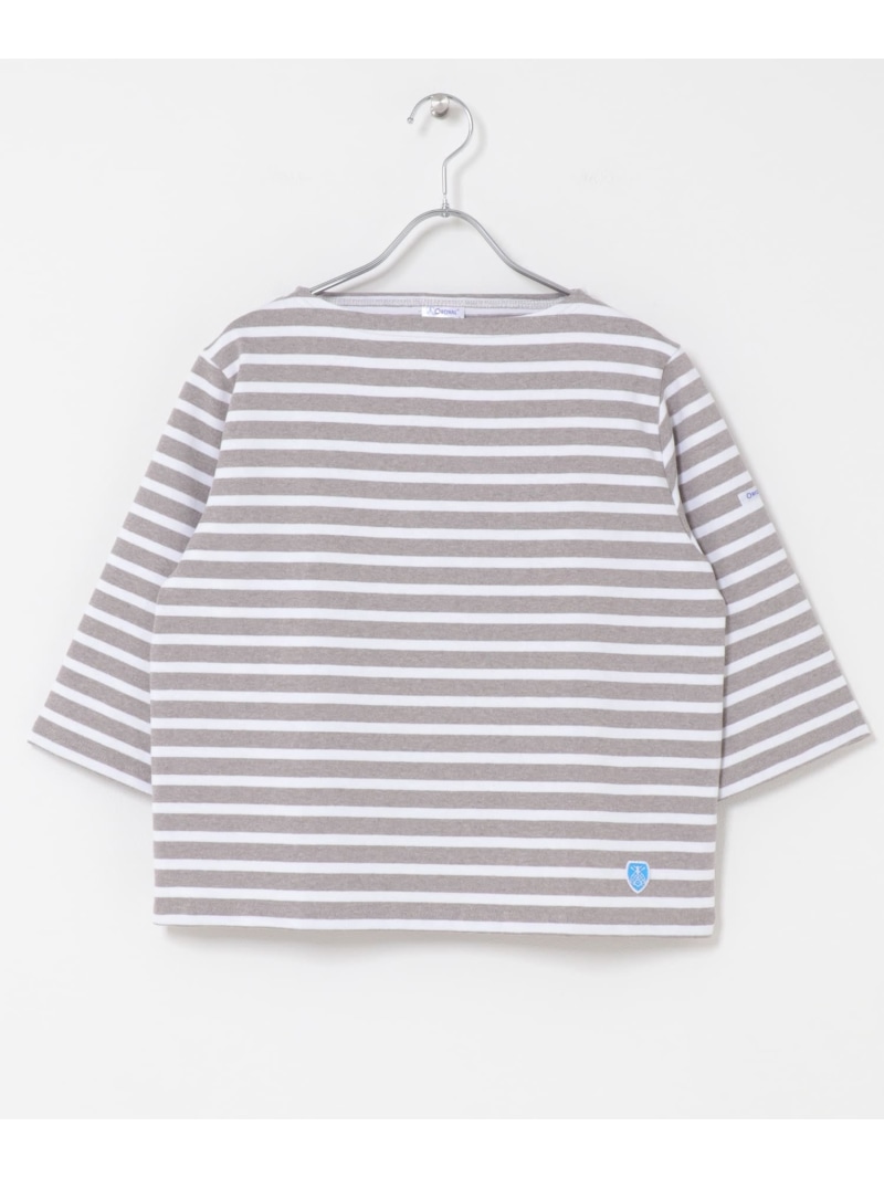 ORCIVAL SHORT LENGTH BOAT NECK PULLOVER URBAN RESEARCH DOORS アーバンリサーチドアーズ トップス カットソー・プルオーバー 薄墨色 青色 サクラ色 白いこと【貨物輸送無料】[ Fashion]