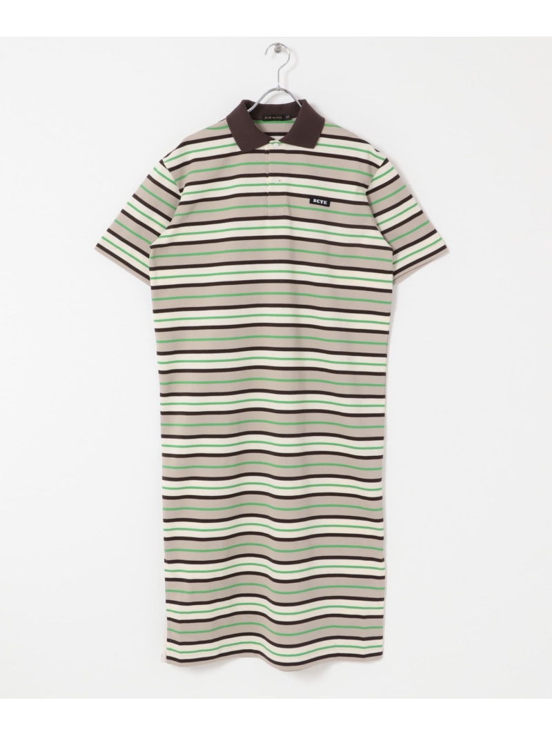 Scye STRIPEDCOTTONDRESS URBAN RESEARCH DOORS アーバンリサーチドアーズ ワンピース・ドレス ワンピース パープル グリーン【送料無料】[ Fashion]｜URBAN RESEARCH DOORS／ドアーズ
