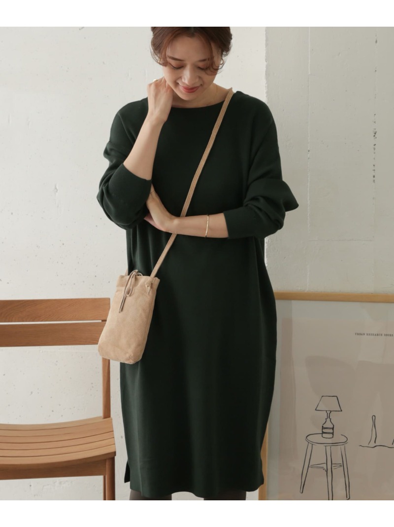 予約 ミラノリブボートネックワンピース Doors アーバンリサーチドアーズ ワンピース ワンピースその他 グリーン ブラウン ネイビー 先行予約 送料無料 Rakuten Fashion Sermus Es