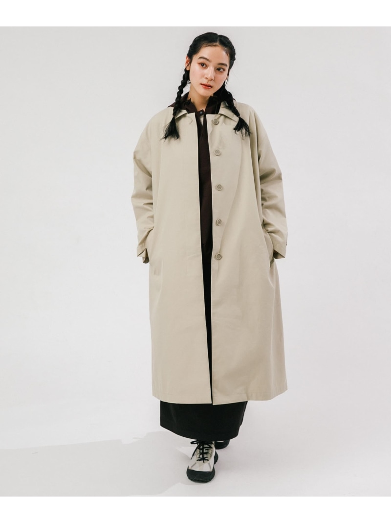 【SALE／50%OFF】T/Cツイルステンカラーコート EKAL アーバンリサーチドアーズ ジャケット・アウター ステンカラー厚地の外套 白いこと ベージュ カーキ緑であること【RBA_E】【貨物輸送無料】[ Fashion]