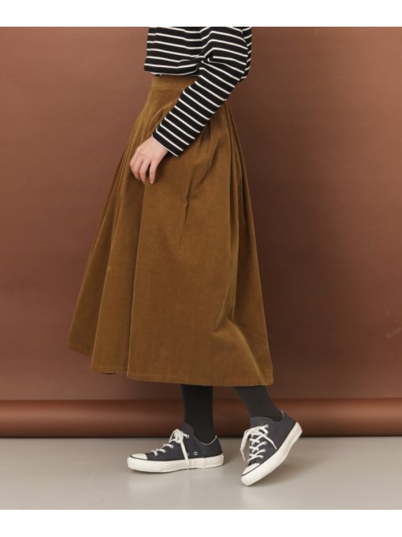 [Rakuten Fashion]FORK&amp;SPOONコーデュロイスカート DOORS アーバンリサーチドアーズ スカート スカートその他 ブラウン グレー ネイビー