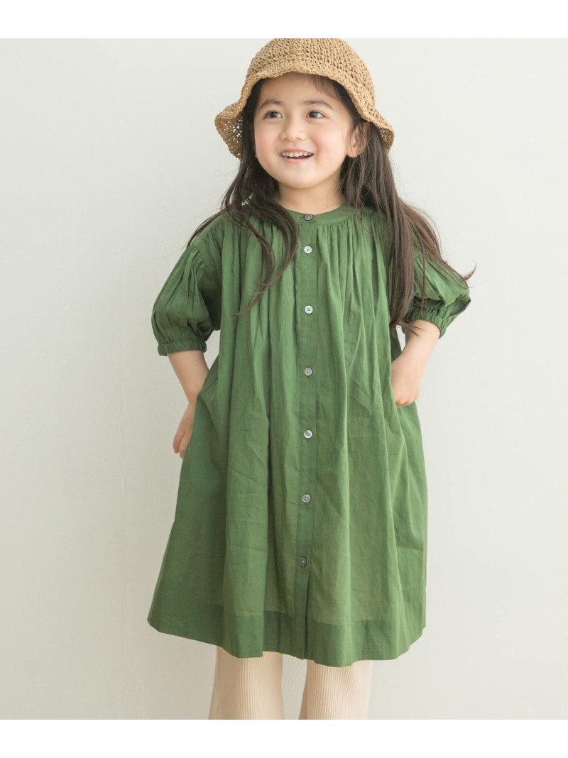 親子リンク コットンボイルギャザーワンピース Doors Fashion Kids Rakuten アーバンリサーチドアーズ キッズワンピース グリーン ネイビー ワンピース アウトレット送料無料 Kids