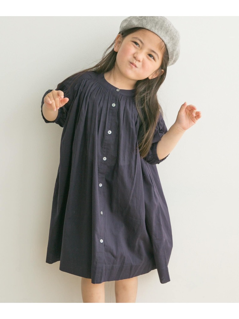 親子リンク コットンボイルギャザーワンピース Doors Fashion Kids Rakuten アーバンリサーチドアーズ キッズワンピース グリーン ネイビー ワンピース アウトレット送料無料 Kids