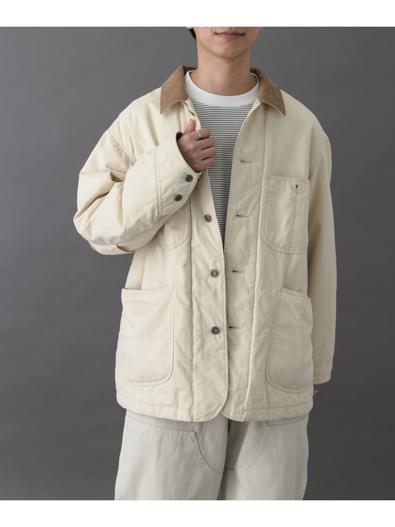 【SALE／50%OFF】FORK&SPOON インサレーションカバーオール URBAN RESEARCH DOORS アーバンリサーチドアーズ ジャケット・アウター カバーオール・ワークジャケット ブラック ホワイト【RBA_E】【送料無料】[ Fashion]