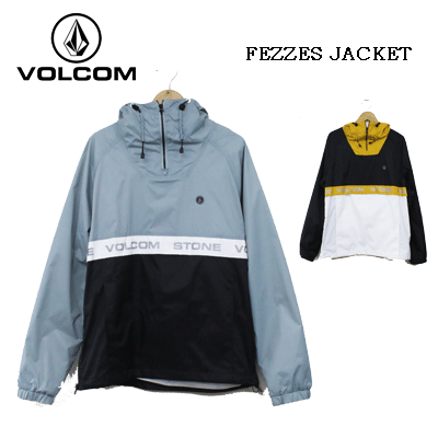 【VOLCOM ボルコム】ユニセックス アウター プルオーバー ジャケット パーカー FEZZES JACKET カラー BLK 黒 CLOT 白 サイズ S M L XL(スノーボード スケートボード アパレル ウェア)｜dope snowboard shop