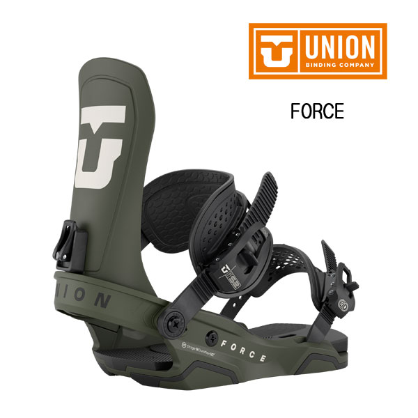 【UNION BINDING ユニオンビンディング】FORCE フォース ARMY GREEN Mサイズ バインディング オールラウンド 人気 カーヴィング フリースタイル 高レスポンス フリーライディング