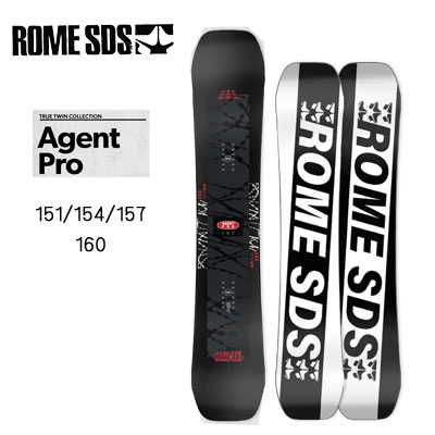 【楽天市場】【ROME SDS ローム】スノーボード 板 AGENT エージェント サイズ 148cm 151cm 154cm(ハイブリッド  ソフトフレックス パーク グラトリ ツインチップ)2021SNOWDOPE : dope snowboard shop