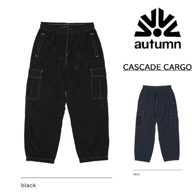 【AUTUMN 秋季】スノーボード ユニ一発やる お召しもの ズボン下 CASCADE CARGO PANT カスケードカーゴパンツ(スノボー 太目 男女兼用  無地 分かりやすい 編み物帽)黒 anthem burton メンズウェア-ロングパンツ-ウィンタースポーツ