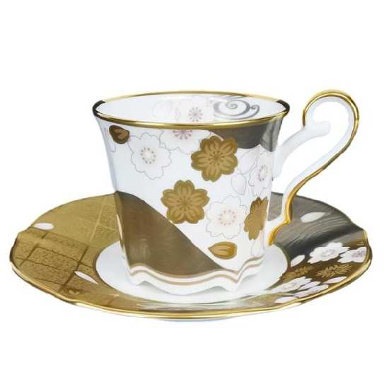Noritake ボーンチャイナ 珈琲碗皿 あやみなも 桜現ナマ彩 ティースプーン付 紅茶優勝杯 カフェー 紅茶の葉 日本製 不死化品 差し上げ物