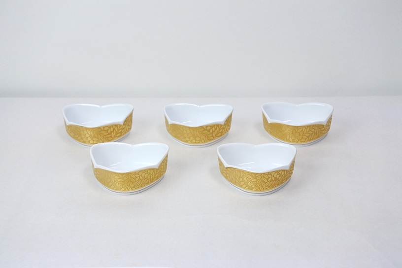 珠玉 制限事項・廃盤品 乃リたけ Noritake 明治三十七年築き上げる 金閣銀閣 滅多に無い品 金剛石寄せあわせ 小鉢揃 5個書き割り 日本食 和食 煮炊き 身寄り用 御客さん用 日本製 御祝 不死化品 差し上げ物