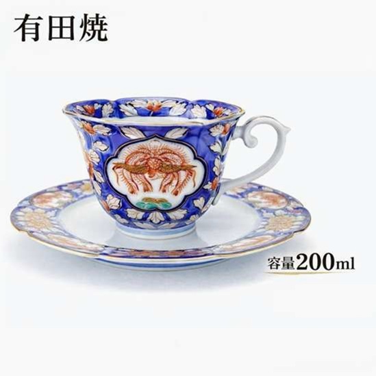 有田焼 献上手古伊万里鳳凰 優勝杯\u0026平円盤碗 コーヒー 紅茶の葉 お茶 飛び切り 金彩 御客さん用 自分自身用 喫茶店 200ml 貨物輸送無料 日本製 差し上げ物 祝する品