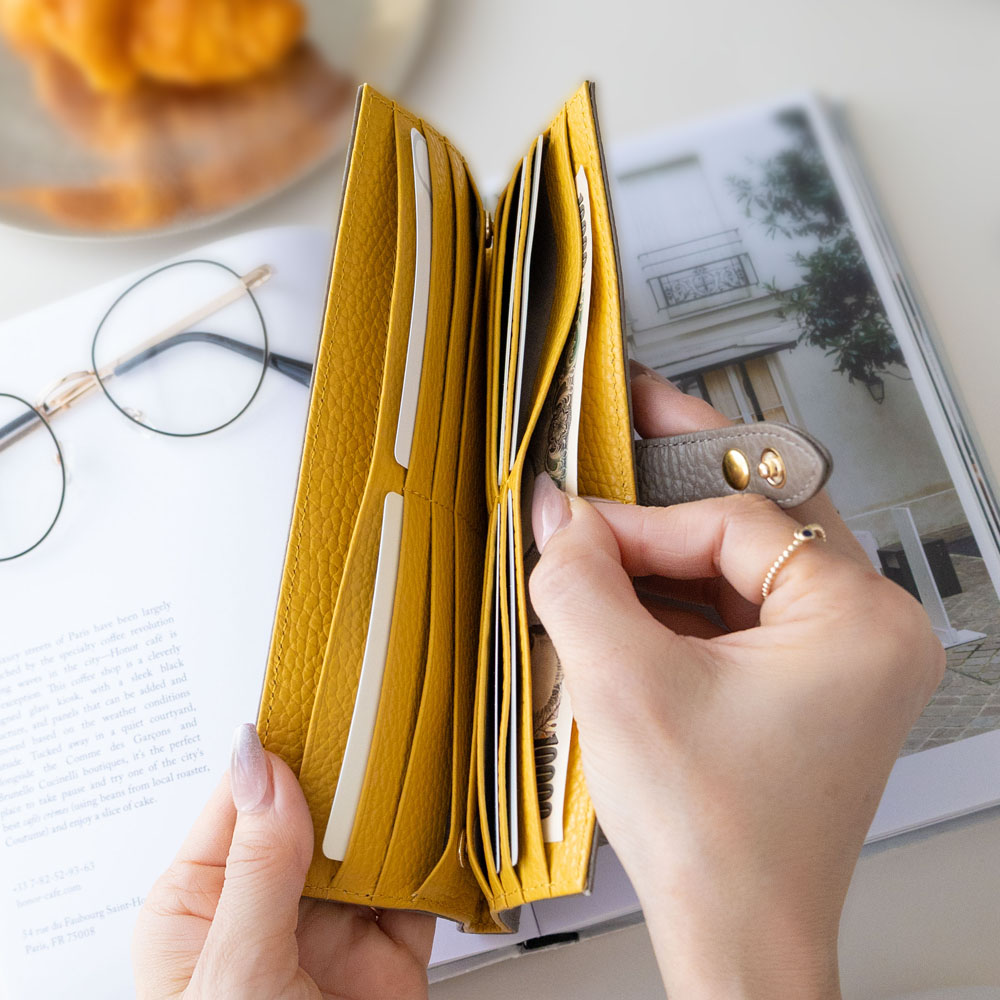 長財布 レディース 薄型 軽量 上質 本革 Teffy テフィ スリム