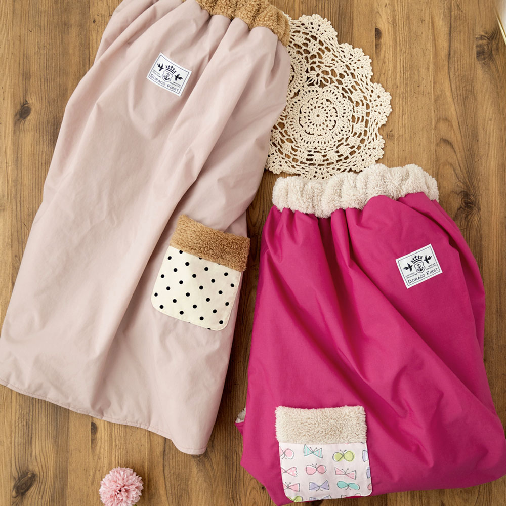 【DORACO】子ども乗せ自転車用 ブランケット 2色セット（ピンク、ブルー） ランキング1位入賞】 子ども乗せ自転車用 ブランケット DORACO 防寒