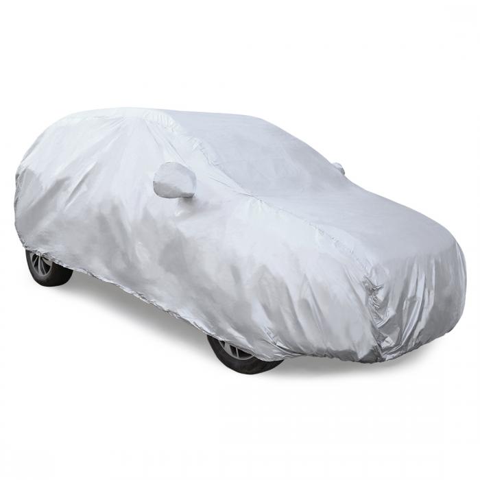 uxcell 車カバー カーカバー ボディーカバー 車用 防水防雪防塵 170Tポリエステル 480x190x180cm 2XXL シルバートーン 4,122円