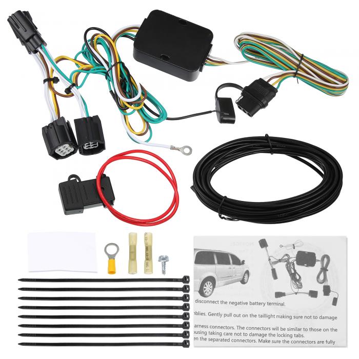 uxcell トレーラーワイヤーハーネス 56331 4ピン Chryslerに対応 Dodgeに対応 Caravan Grandに対応 1セット