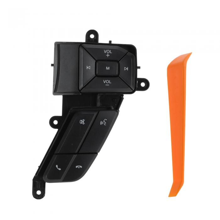 SWITCHRISE フォードF-150 2015-2018、F-250、F-350スーパーデューティ2015-2019用のステアリングホイールボリュームオーディオ電話コントロールスイッチボタン右側No.FL3T-9E740-EC-W、取り外しツール付き