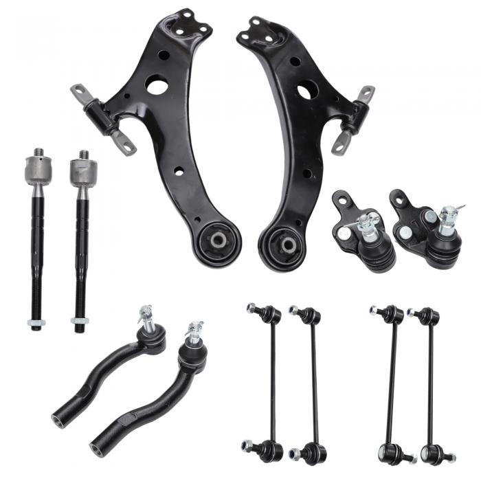 X AUTOHAUX toyotaに対応 カムリ 2007-2011用 12個 フロントサスペン ションキット タイロッド エンドフロント リアスウェイバーリンク No.ES80602/ES80603/K750011/K750123｜ドラゴンマーツ