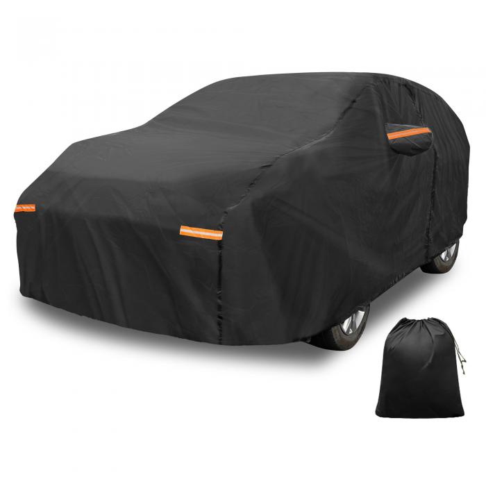 X AUTOHAUX カーカバー アウトドア 防水 日光 雪 雹 保護 左側ドア ジッパー 210D-PU Kiaに対応 カーニバル