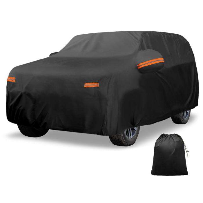 X AUTOHAUX 車カバー アウトドア 防水 日光 雪 雹 保護 左側ドア ジッパー 210D-PU Lexusに対応 GX