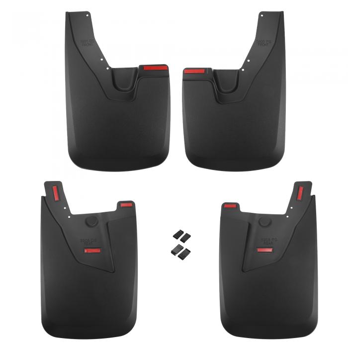 X AUTOHAUX フロントリアマッドガードガードスプラッシュセット Dodgeに対応 Ra mに対応 2500 3500に対応 2019-2022 マッドフラップ ホイールフレア プロテクションブラック