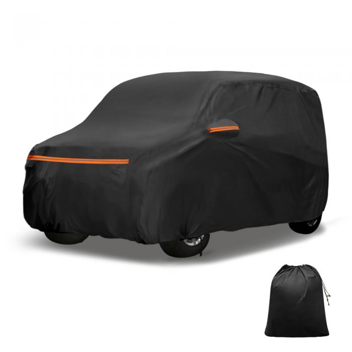 X AUTOHAUX Suzukiに対応エブリィワゴン用カーカバーアルミフィルム 綿製アウトドアフルカーカバー全天候型防水風防日焼け防止ジッパー付き