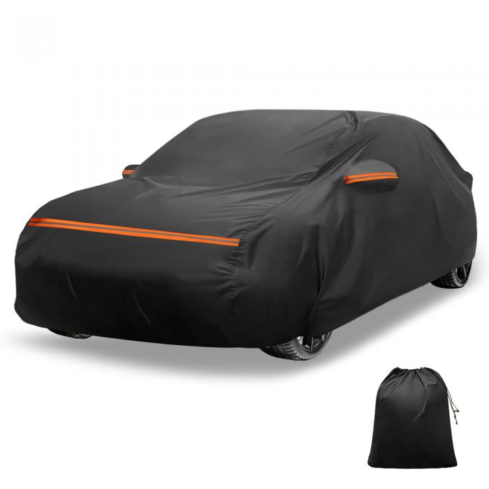 X AUTOHAUX Hondaに対応フィット用カーカバー アルミフィルム 綿製 アウトドアフルカーカバー オールウェザー防水風防日焼け防止 ドライバードアジッパー付き|ドラゴンマーツ