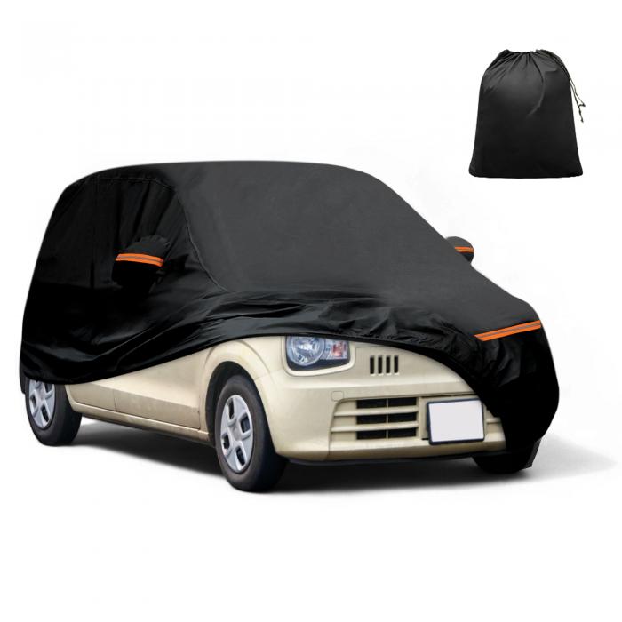 X AUTOHAUX マツダ キャロル 車ボディカバー 自動車カバー 新型100%防水生地&5層構造 軽量・女性でも楽々 裏起毛 塗装面保護 運転席ジッパー付き/ドア開閉可能/忘れ物をしても安心 耐強風 防風ロープ/収納袋付き 日焼け/梅雨対策 UVカット｜ドラゴンマーツ