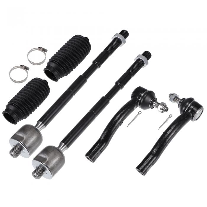 X AUTOHAUX トヨタに対応コロラ2003-2008用のフロントインナーアウタータイロッドエンドキット サスペンションステアリングタイロッドエンド6個セット|ドラゴンマーツ