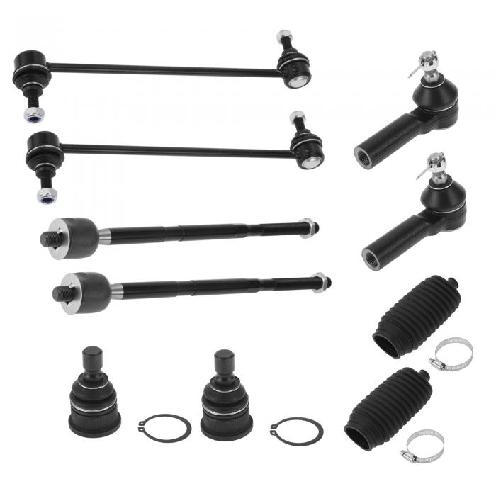 X AUTOHAUX マツダに対応トリビュート05-06用の10個のフロントサスペンションキットインナーアウタータイロッドエンドフロントスウェイバーリンクロワーボールジョイントブート付き マツダに対応トリビュート08-09用|ドラゴンマーツ