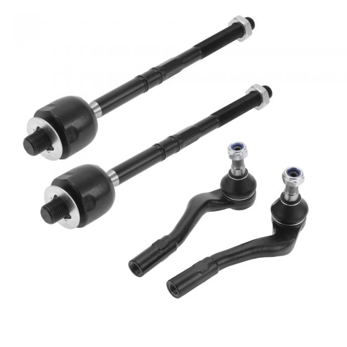 X AUTOHAUX メルセデスに対応ベンツに対応C240用のフロントインナーアウタータイロッドエンドキット サスペンションステアリングタイロッドエンド メルセデスに対応ベンツに対応C320用ドラッグリンクNo.ES80688/EV80975