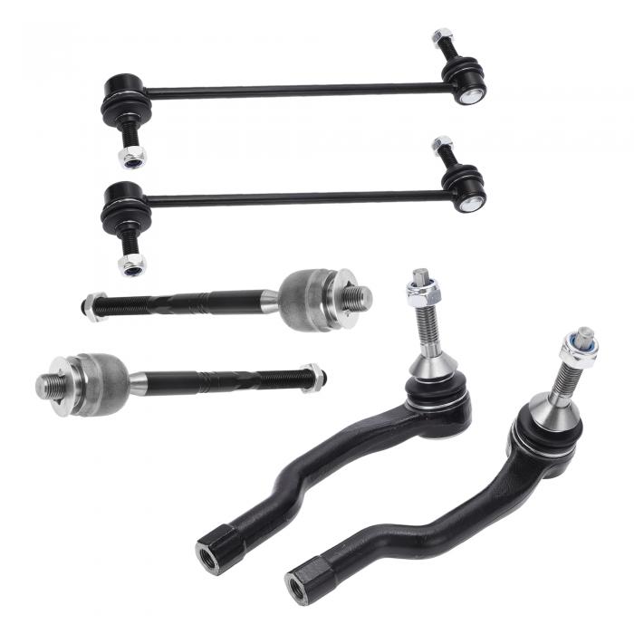 X AUTOHAUX 6pcs フロントサスペンションキット インナーアウタータイロッドエンド フロントスウェイバーリンク リンカーンに対応MKX 2016-2018 用 Fordに対応エッジ 2015-2018 用|ドラゴンマーツ