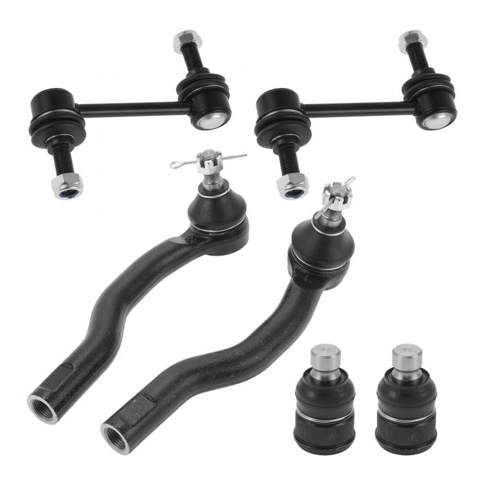 X AUTOHAUX Fordに対応エッジ2007-2014用のフロントサスペンションキットアウタータイロッドエンドフロントスウェイバーリンクロワーボールジョイント6個セットNo.ES800473/ES800474/K500205/K750159