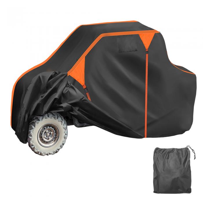 X AUTOHAUX カワサキに対応 MULE PRO-MX LE 2019-2025用 UTVカバー 防水 サイドバイサイドカバー 屋外 日除け 雨よけ 収納保護 210D-PU ブラック 285x153x192cm