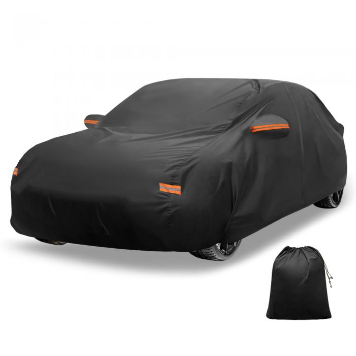 X AUTOHAUX 車カバー アウトドア 防水 日光 雪 雹 保護 左側ドア ジッパー 210D-PU Lexusに対応 IS セダン